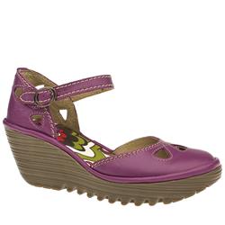 Fly London Female Yuna Ank Str Leather Upper Evening in Purple