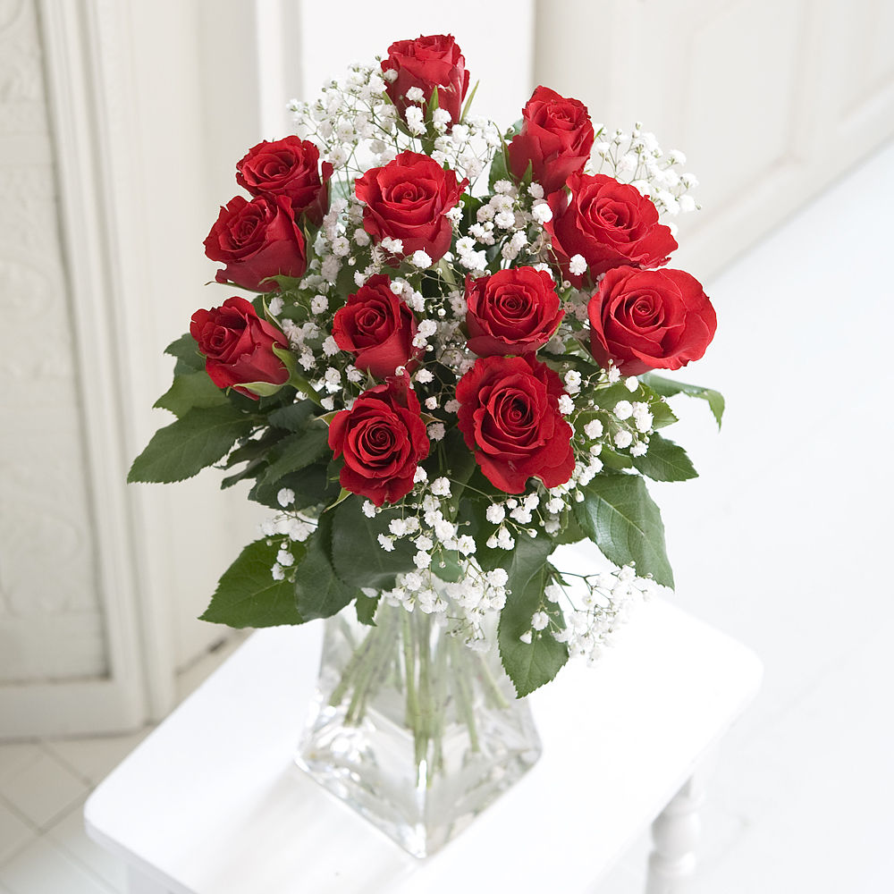 Flying Flowers Dozen Red Roses