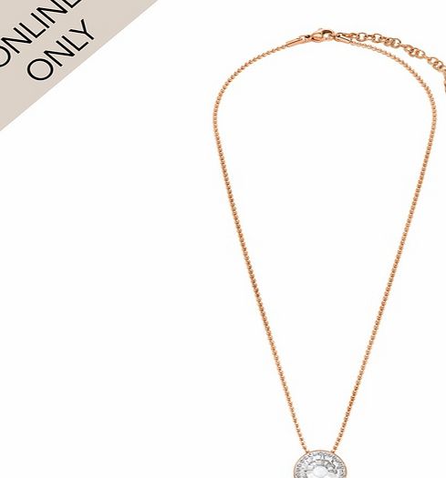 Folli Follie Classy Flash Necklace Clear Stone