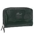 Fontanelli Black Patent Leather Zip Wallet