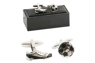 Football and Boot Cufflinks PTAN77