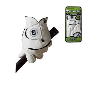 WEATHERSOF MENS GOLF GLOVE Left Hand Player / Black / Medium Large