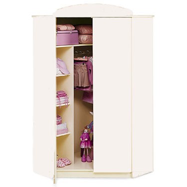 Bambino Legno Armadiotto Corner Wardrobe in White