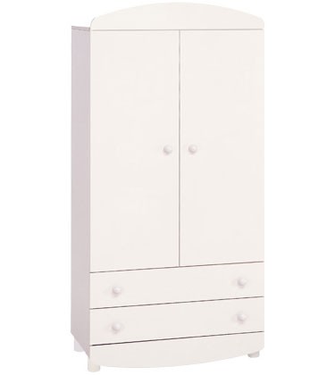 Bambino Legno Geppetto Two Door Wardrobe in White