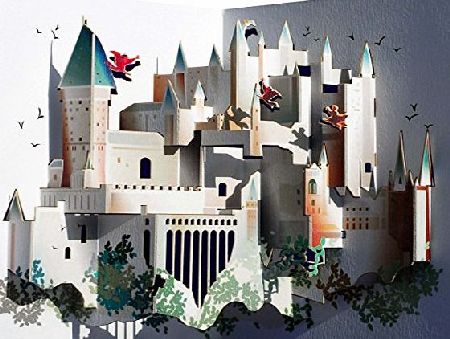 Forever Handmade Cards Pop Ups POP90 - Hogwarts - Laser Pop Up Card