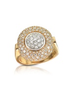 1.49 ct Diamond Pave 18K Gold Ring