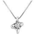 18K White Gold & Diamond Four-Prong Solitaire Pendant