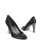 Black Italian Leather Pump Shoes