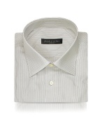 Fine Stripes Gray Cotton Italian Dress Shirt