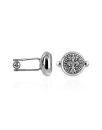 Forzieri Florentine Fleur-de-Lis Silver Plated Cufflinks