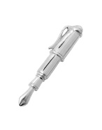 Fountain Pen Silver Plated Tie Clip