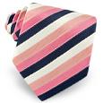 Forzieri Gold Line - Pink and Blue Stripes Woven Silk Tie