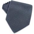 Forzieri Navy Blue Geometric Woven Silk Tie