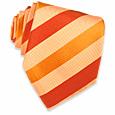 Forzieri Orange Regimental Woven Silk Tie