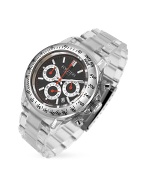 Forzieri Plastico Chrono - Men` Black Dial Acrylic Watch