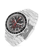 Forzieri Plastico Chrono Plus - Men` Black Dial Acrylic Date Watch