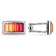 Forzieri Red Gradated Swarovski Crystal Silver Plated Cufflinks