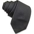 Solid Dark Grey Twill Silk Narrow Tie