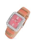 Forzieri Vanilla - Swarovski Crystal and Pink Hair-Calf Dress Watch