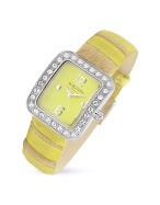 Forzieri Vanilla - Swarovski Crystal and Yellow Hair-Calf Fashion Watch