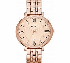 Fossil Ladies Jacqueline Rose Gold Tone Steel