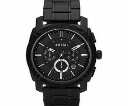 Fossil Mens Machine Black Chronograph Watch