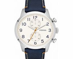 Fossil Mens Townsman Chronograph White Blue Watch