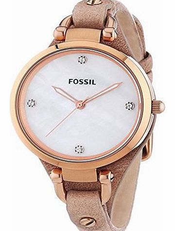 Fossil Womens Quartz Watch Georgia ES3151 with Leather Strap