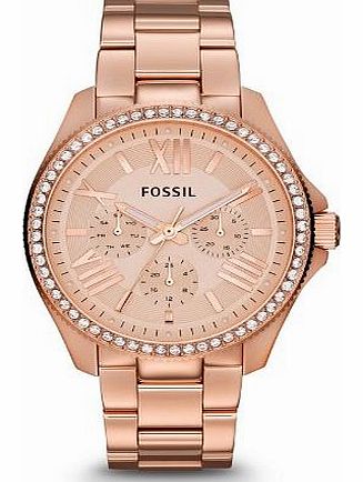 Fossil Womens Quartz Watch Retro Traveler AM4483 with Metal Strap