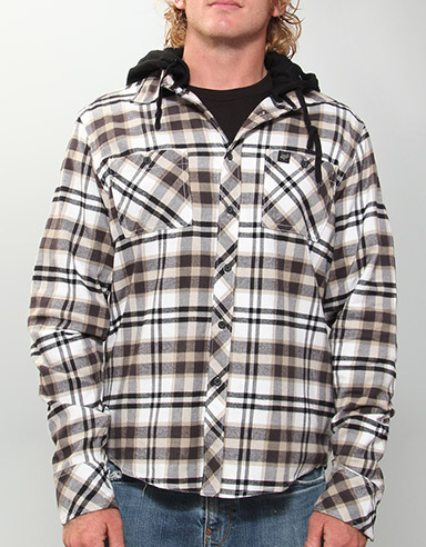 Bylls Hooded flannel shirt