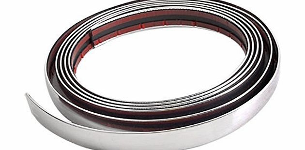 Foxnovo 3m*21mm Flexible Auto Car DIY Chrom Trim Strip Protector for Window Bumper Grille (Silver)