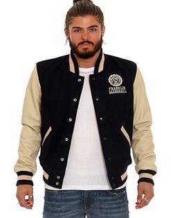 Leather Sleeve Varsity Jacket