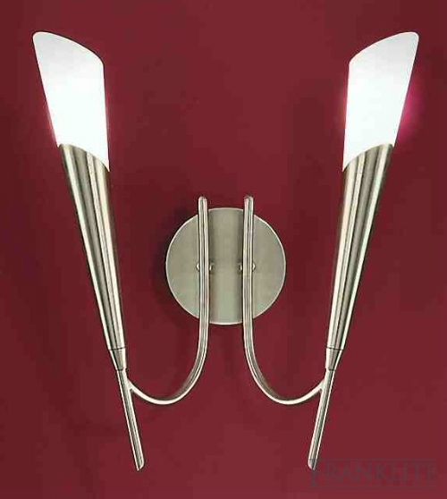 Franklite Conica satin nickel wall light