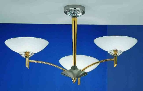 Franklite Fizz chrome and nickel ceiling light