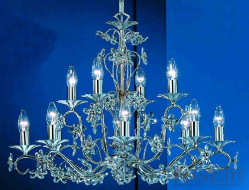 Franklite Fleurette chrome fitting ceiling light