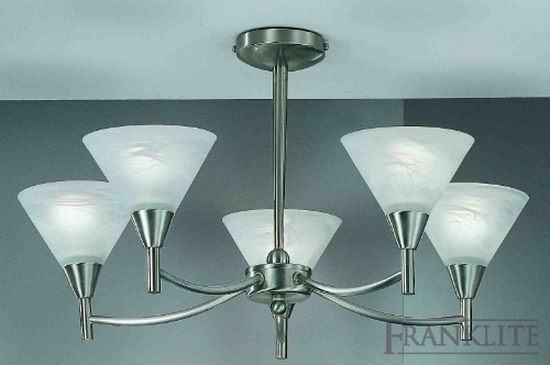 Franklite Harmony brushed nickel ceiling light