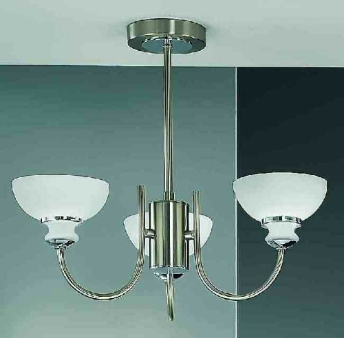 Jupiter satin nickel ceiling light