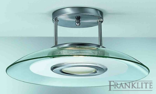 Franklite Lamprey brushed nickel ceiling light