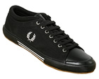 Fred Perry Tipped Cuff Herringbone Black Canvas