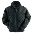 zip through quilted jacket