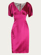 DRESSES FUSHIA 6 UK FREDA-T-CARME-SILK