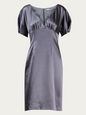 DRESSES GUNMETAL 6 UK FREDA-T-CARME-SILK