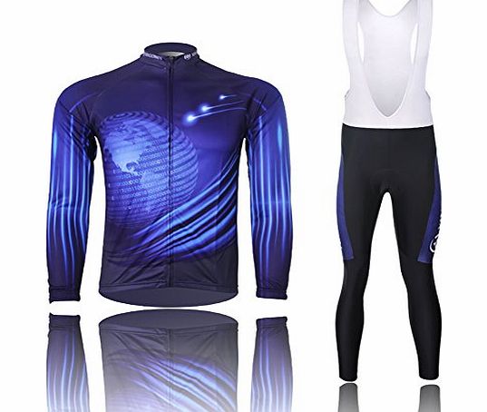 FreeFisher  Mens Cycling Long Sleeve Jersey Bib Trousers Set 2X