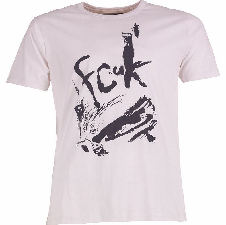 Mens Splat T-Shirt White/India