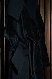 Frette All Black Male Robe Large