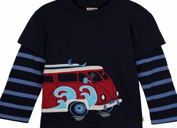 Frugi Boys Frugi Look Out Applique Long Sleeve