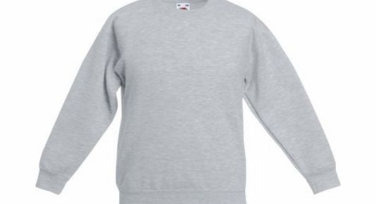 Fruit of the Loom Kids Drop Shoulder Sweatshirt Heather Grey - 7/8