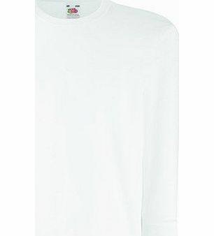 Fruit of the Loom Kids Long Sleeve Value T-shirt White - 3/4