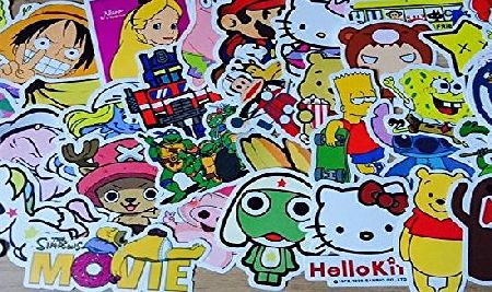 10 random Stickers, Cute, Funny, Cartoon,Kids,Skateboard Surf Snow Ski Iphone Laptop BMX scooter,new.