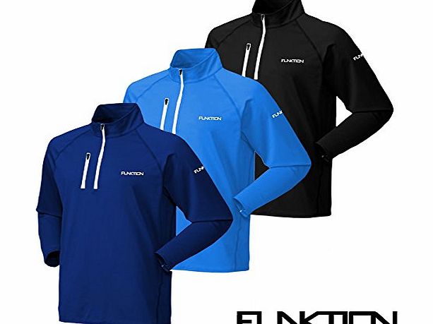 FUNKTION GOLF  Mens Thermal Golf Pullover Jumper Fleece Lined Top Navy, Large